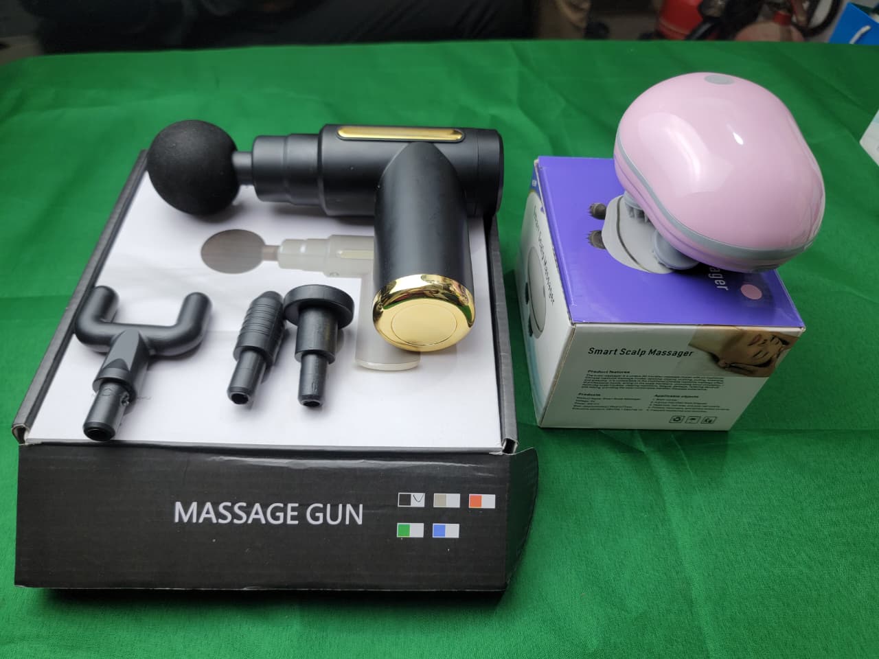 Massage gun and scalp massager combo